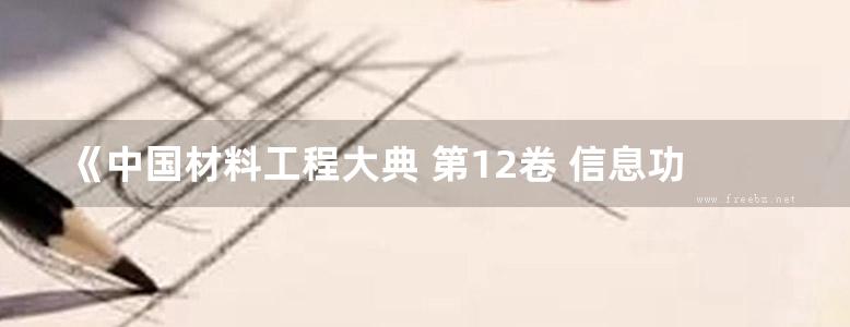 《中国材料工程大典 第12卷 信息功能材料工程 (中)》王占国等 